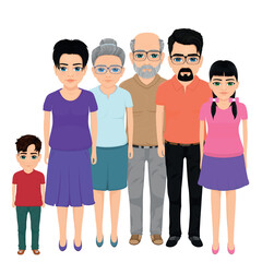 Fototapeta premium An example of a large family with grandparents and grandchildren