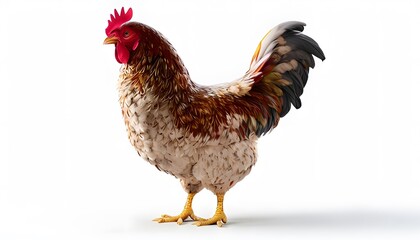 Chicken on White Background
