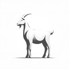 Elegant Stylized Goat Design Stands Tall