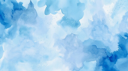 Watercolor Background Featuring Soft Blue Hues With Blending Shades Ideal for Artistic Projects