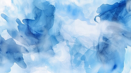 Watercolor Abstract Background Featuring Soft Blue Hues and Fluid Shapes Suitable for Artistic Projects and Design
