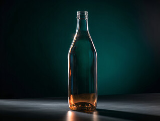 Elegant Bottle Showcased With Soft Lighting Against a Dark Background for Artistic Effect