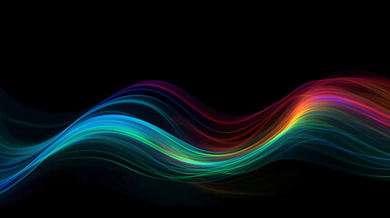 Colorful Flowing Lines Create an Abstract Background Design Suitable for Digital Art and Creative Projects