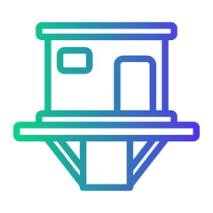 tree Line Gradient Icon