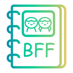 album Line Gradient Icon