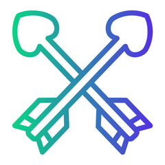crossed Line Gradient Icon