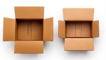 Boxes parcel for packaging isolated on white background. Generated image