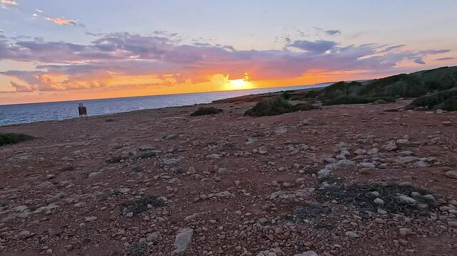 Sunset over Cabe Greko Cliffs in Cyprus beautiful color colour 