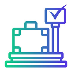 luggage Line Gradient Icon