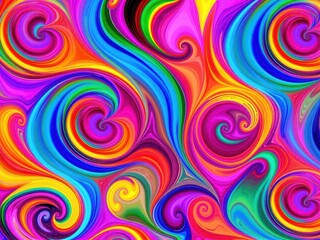 Vibrant swirls of color in an artistic abstract background, art, multicolor, artwork