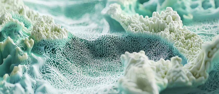 Intricate digital ecosystem with flowing data streams, representing advanced technological networks and abstract computational landscapes