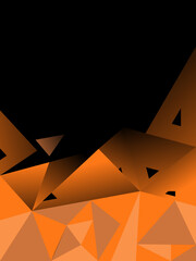 Modern Abstract Orange Geometric Background, Futuristic Orange Triangular Pattern, Dynamic Orange Polygon Texture