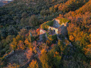 Ancient Olive Oil Mill, Montenegro - Aerial Drone View