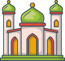 Playful and Cute Ramadan Islamic Illustration
