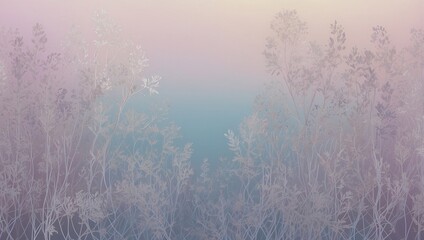 Ethereal Pastel Gradient with Silver Flowing Lines