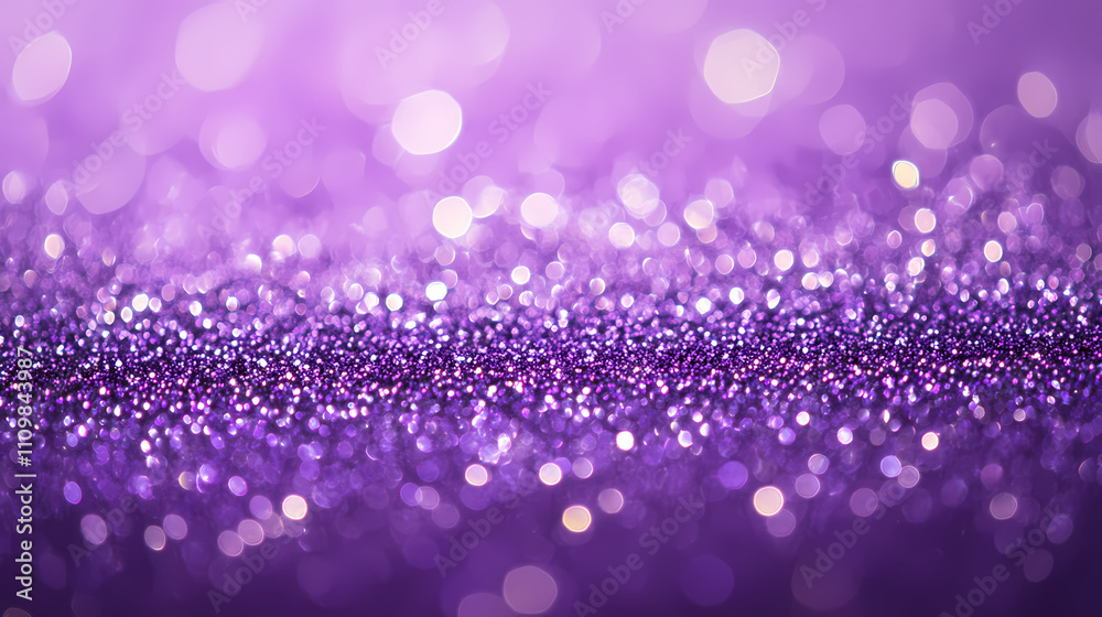 Wall mural shiny purple sanded texture shimmering violet symmetrical background with depth of field. shimmering