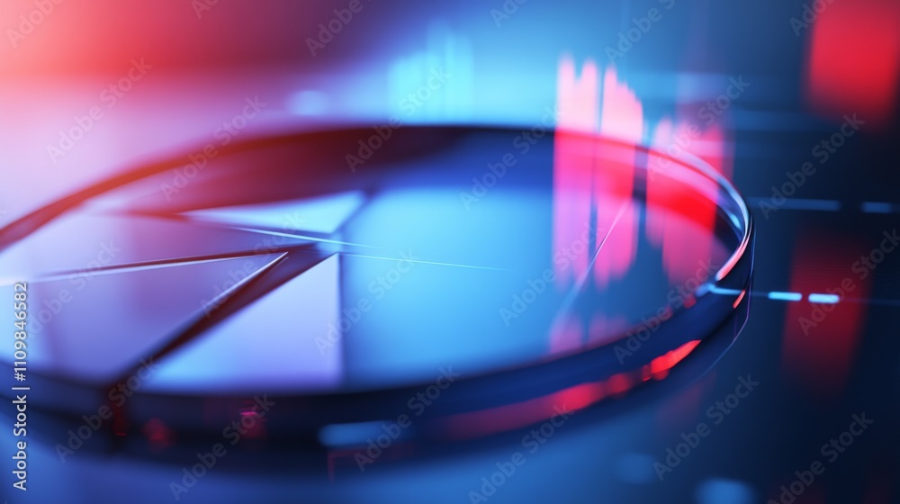 Fototapete modern abstract chart visualization with graphical elements