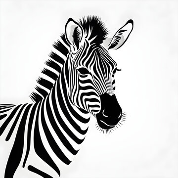 zebra head vector