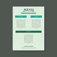 modern restaurant menu in mandala pattern style