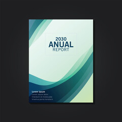 Abstract annual report brochure template