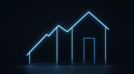 Housing Market Trends in Ascending Graphic on Ink Black