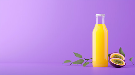 Passionfruit Halves and Vines Coiling Elegantly Around a Glass