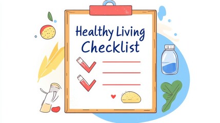 Healthy Living Checklist for Daily Wellness and Nutrition Goals