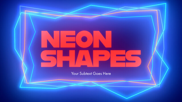 Geometric Neon Shapes Titles