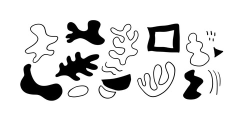 Abstract Decorative Art Set | Minimalist Doodle Vector for Modern and Artistic Designs
