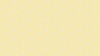 淡い黄色の麻の葉模様