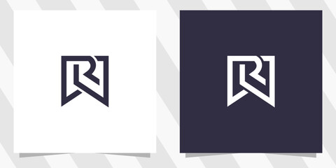 letter wr rw logo design