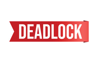 Obraz premium Deadlock Vector banner ribbon design
