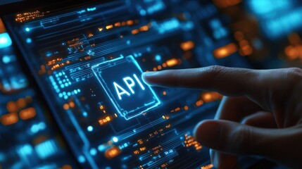 Obraz premium API Interface: Digital Fingertip Access to Global Network