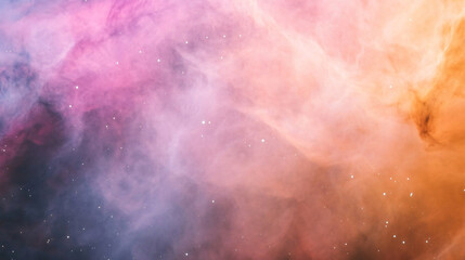 Fototapeta premium cosmic nebula with swirling colors creates stunning visual display of pink, purple, and orange hues against starry background, evoking sense of wonder and beauty