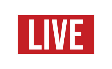 LIVE rubber stamp vector illustration on white background