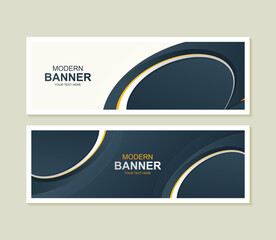 Modern abstract business banners design