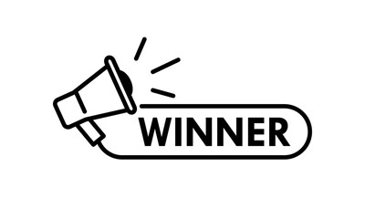 Winner design logo template illustration