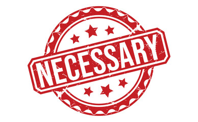 NECESSARY rubber stamp vector illustration on white background