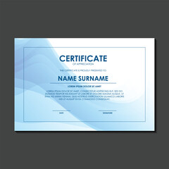 modern wave abstract design award certificate