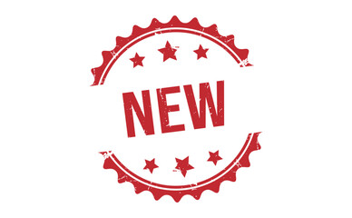 NEW rubber stamp on white background. NEW Stamp.