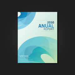 Abstract annual report brochure template