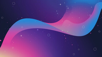 Fototapeta premium Abstract Gradient Waveform with Scattered Particles