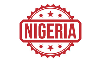 Obraz premium NIGERIA rubber stamp on white background. NIGERIA Stamp.