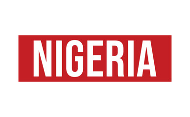 Obraz premium NIGERIA rubber stamp on white background. NIGERIA Stamp.