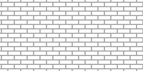 Fototapeta premium Empty masonry pavement floor and wall limestone brickwork concrete texture. Urban white, black line cement rough row wallpaper abstract background.