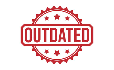 OUTDATED rubber stamp on white background. OUTDATED Stamp.