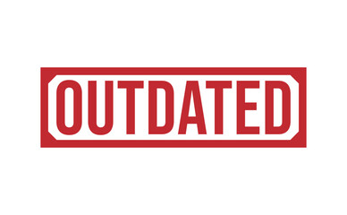 OUTDATED rubber stamp on white background. OUTDATED Stamp.