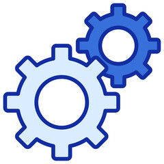 Gear Blue Color Icon