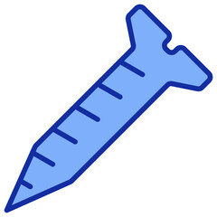 Screw Blue Color Icon