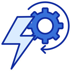 Bolt Blue Color Icon